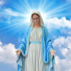 La Beata Vergine Maria tra le nuvole del cielo